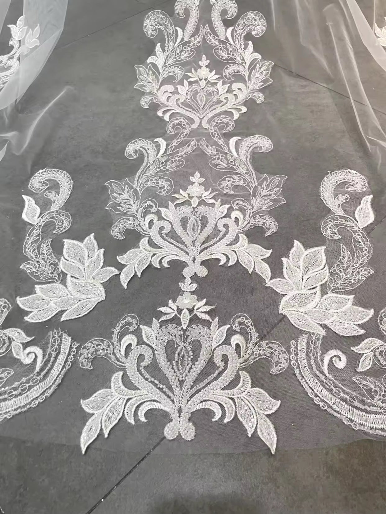 Intricate swirl veil